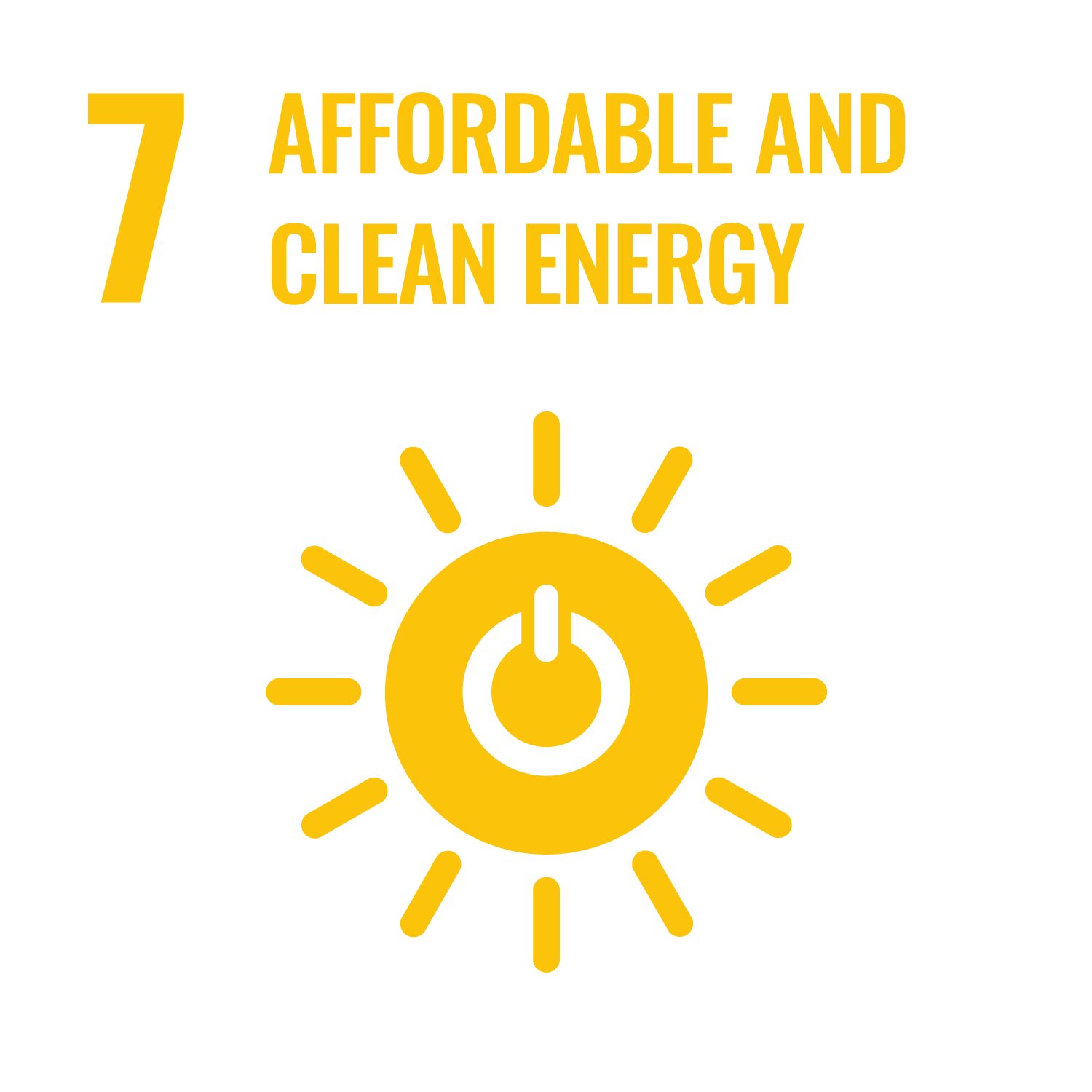 Icon for the Sustainable Development Goal Affordable and clean energy