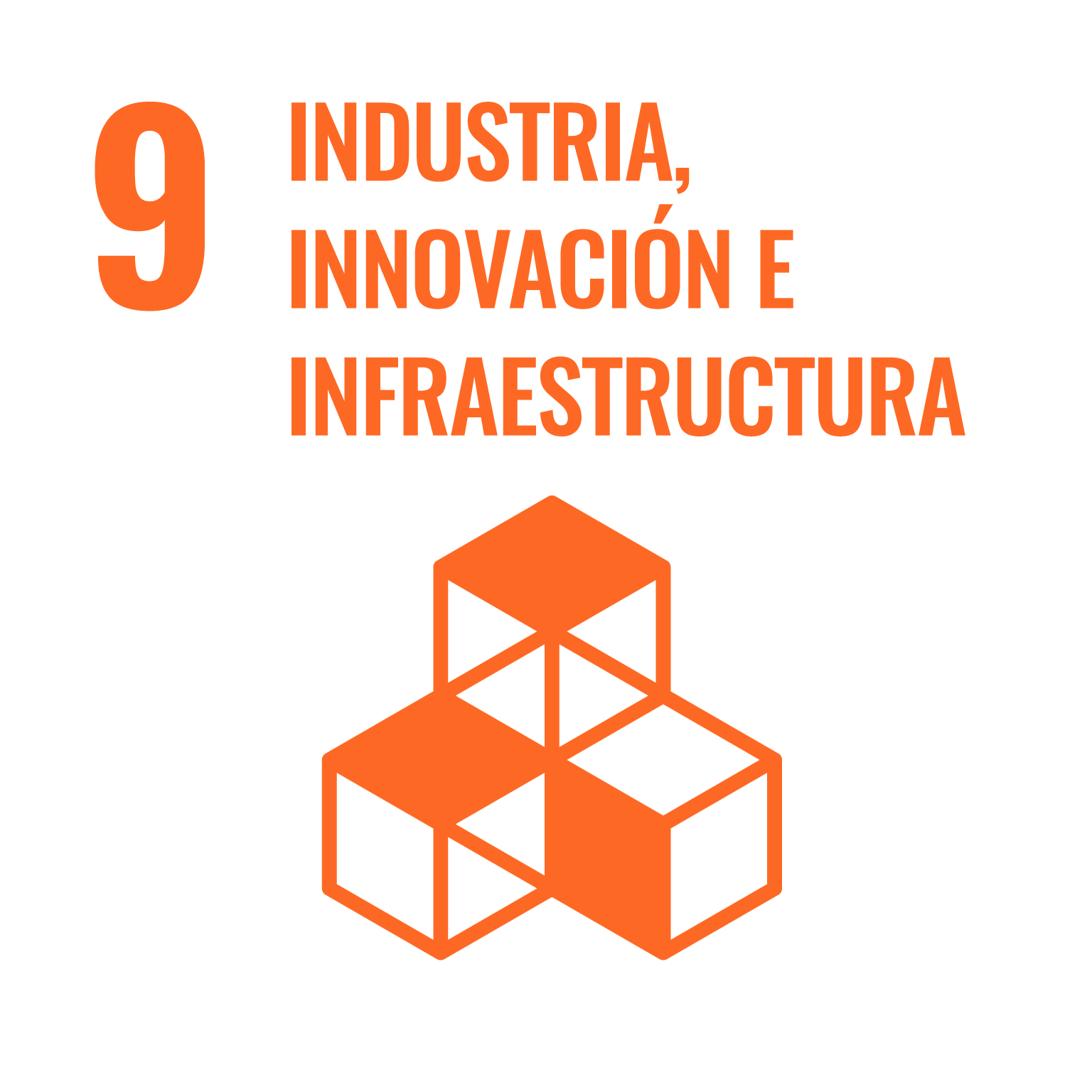 Icono del Objetivo de Desarrollo Sostenible Industria innovación e infraestructura